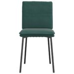 vidaXL Jedálenské stoličky 2 ks tmavozelené zamatové – Obrázok 4