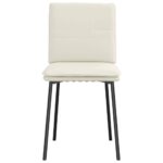 vidaXL Jedálenské stoličky 2 ks krémové zamatové – Obrázok 4
