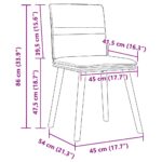 vidaXL Jedálenské stoličky 2 ks tmavohnedé látkové – Obrázok 9