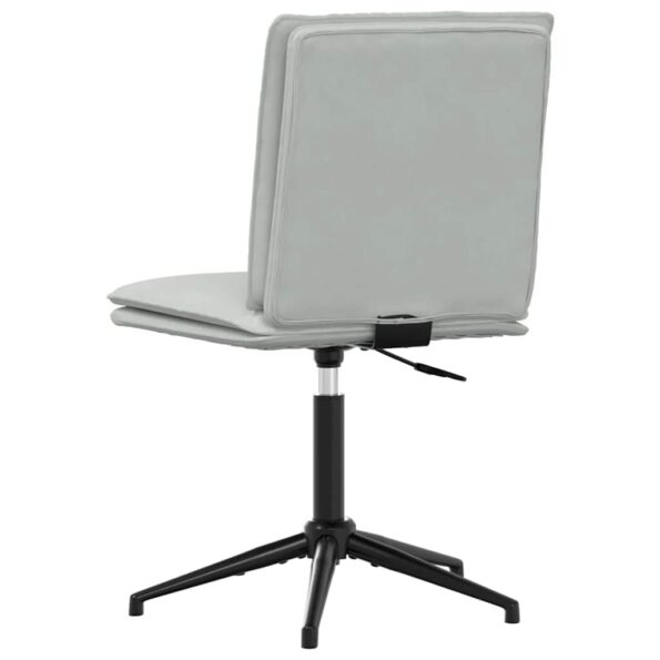 vidaXL Jedálenská stolička bledosivá zamatová – Obrázok 5