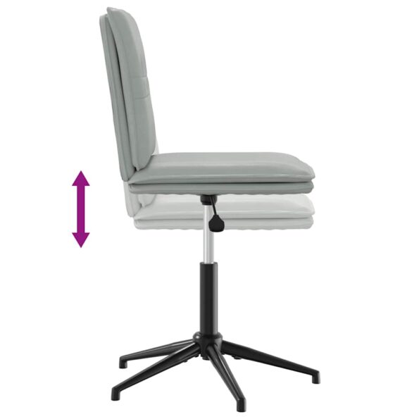 vidaXL Jedálenská stolička bledosivá zamatová – Obrázok 6