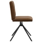 VidaXL Jedálenská stolička, hnedá, umelý semiš – Obrázok 5