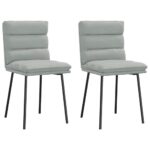vidaXL Otočné jedálenské stoličky 2 ks bledosivé zamatové