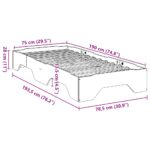 VidaXL Rám postele Bez matraca Stohovateľný vosk Hnedá Masívne drevo – Obrázok 11