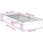 vidaXL Denná posteľ s matracom biela 90x190 cm masívna borovica – Obrázok 11