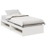 vidaXL Denná posteľ s matracom biela 90x190 cm masívna borovica
