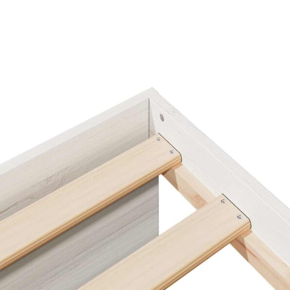 VidaXL Denná posteľ bez matraca Biela 75x190 cm Borovicový masív – Obrázok 9