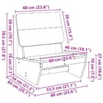 VidaXL Záhradná stolička Wax Hnedá 60x64x70,5 cm Masív Borovica – Obrázok 9