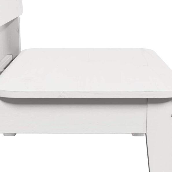 VidaXL Záhradná stolička Biela 60x52,5x72 cm Masívna borovica – Obrázok 6