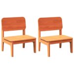 vidaXL záhradné stoličky 2 ks Vosk hnedá 60x52,5x72 cm masív borovica – Obrázok 2