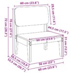 vidaXL záhradné stoličky 2 ks Vosk hnedá 60x52,5x72 cm masív borovica – Obrázok 10