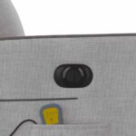 vidaXL Elektrické masážne sklápacie kreslo oblakšedá látkové – Obrázok 12