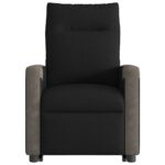 vidaXL Zdvíhacie sklápacie kreslo čierne látka – Obrázok 5