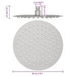 vidaXL sprchová hlavica do dažďa Nehrdzavejúca oceľ 304 20 cm Okrúhla – Obrázok 11