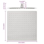 vidaXL Štvorcová sprchová hlavica z nerezovej ocele 304, 25x25 cm – Obrázok 11
