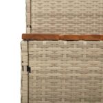 VidaXL vírivka Step Béžová 100x50x50,5 cm polyratan a masívna akácia – Obrázok 7