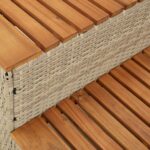 VidaXL vírivka Step Béžová 100x50x50,5 cm polyratan a masívna akácia – Obrázok 8