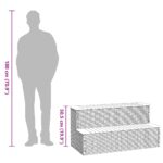 VidaXL vírivka Step Béžová 100x50x50,5 cm polyratan a masívna akácia – Obrázok 10
