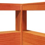 vidaXL Posteľ s knižnicou bez matraca vosková 75x190 cm borovica – Obrázok 12