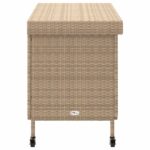 vidaXL záhradný úložný box s kolieskami zmiešaná béžová 110x55x73 cm – Obrázok 5