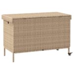 vidaXL záhradný úložný box s kolieskami zmiešaná béžová 110x55x73 cm – Obrázok 6