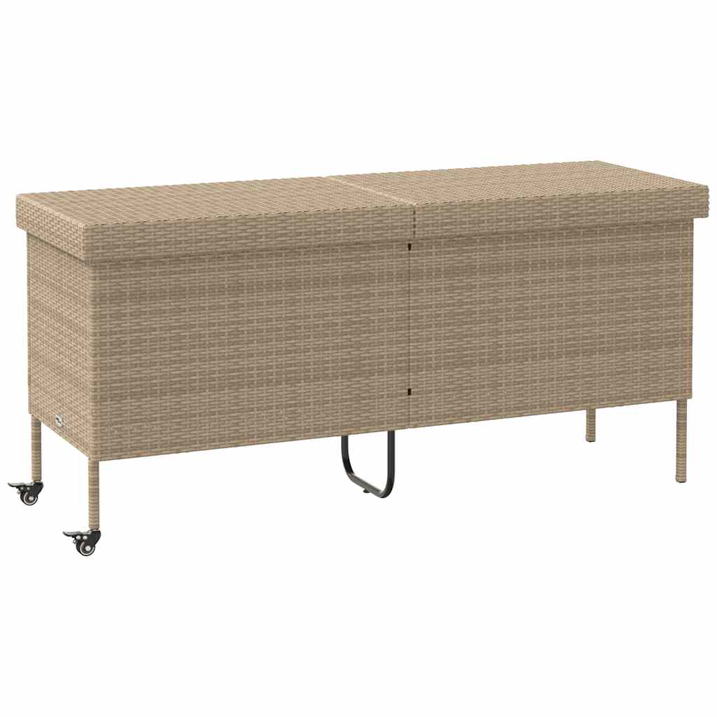 VXL8721158648501_a_en_hd_1.jpg vidaXL záhradný úložný box s kolieskami Béžová 160x55x75 cm Poly ratan – Obrázok 1