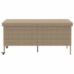 vidaXL záhradný úložný box s kolieskami Béžová 160x55x75 cm Poly ratan – Obrázok 3