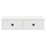 vidaXL Nástenná polica so zásuvkami Biela 60x28x15 cm Upravené drevo – Obrázok 4