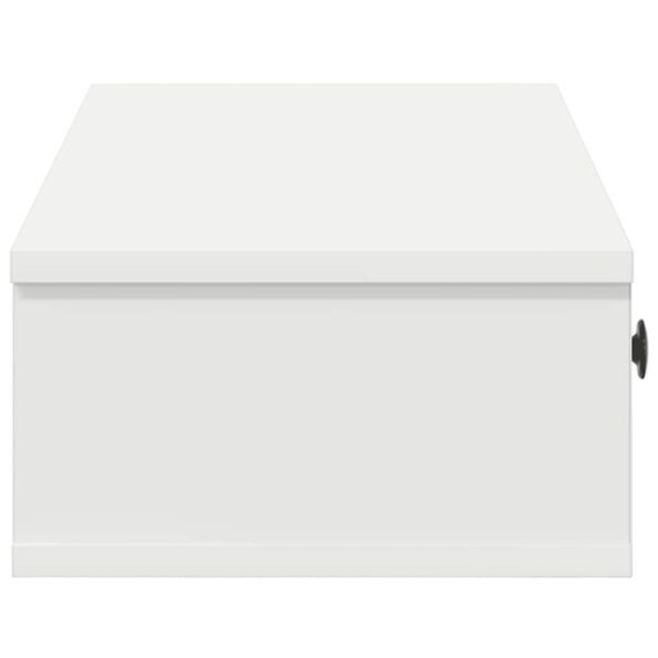 vidaXL Nástenná polica so zásuvkami Biela 60x28x15 cm Upravené drevo – Obrázok 5