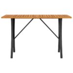 VidaXL záhradná pohovka 3-miestna s vankúšmi a stolíkom čierneho – Obrázok 8