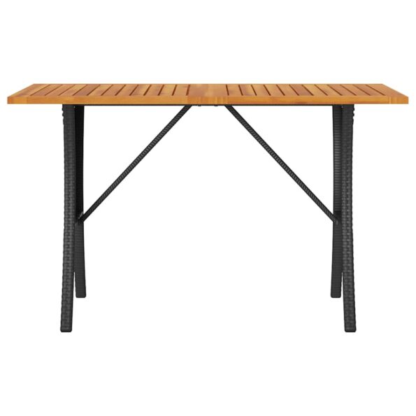 VidaXL záhradná pohovka 3-miestna s vankúšmi a stolíkom čierneho – Obrázok 8