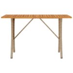 VidaXL záhradná pohovka 3-miestna s vankúšmi a stolíkom Béžový – Obrázok 8