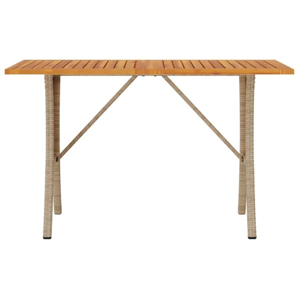 VidaXL záhradná pohovka 3-miestna s vankúšmi a stolíkom Béžový – Obrázok 8