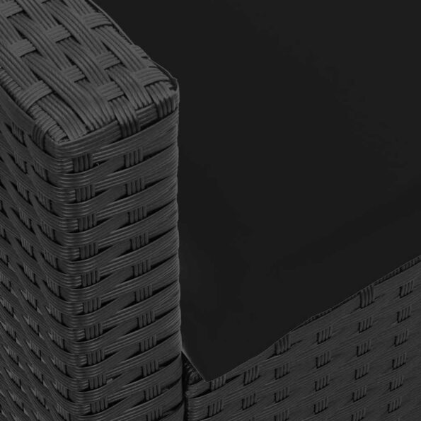 VidaXL Záhradná pohovka 5-miestna s vankúšmi z čierneho polyratanu – Obrázok 8