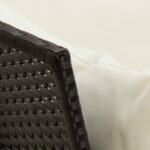 vidaXL Záhradná pohovka s podložkami čierna polyratanová – Obrázok 8