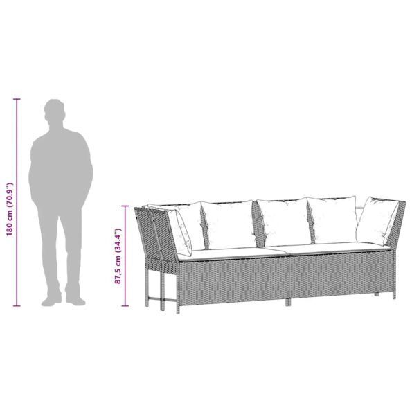 VXL8721158655684_g_en_hd_8.jpg vidaXL Záhradná pohovka s vankúšmi hnedá polyratan – Obrázok 10