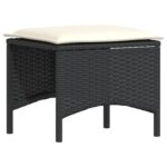 vidaXL 4-dielna záhradná jedálenská sada s vankúšmi čierna polyratan – Obrázok 7