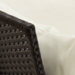 vidaXL 4-dielna záhradná jedálenská sada s vankúšmi čierna polyratan – Obrázok 10