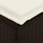 vidaXL 4-dielna záhradná jedálenská sada s vankúšmi čierna polyratan – Obrázok 11