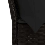 vidaXL 4-dielna záhradná jedálenská sada s vankúšmi čierna polyratan – Obrázok 9