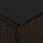 vidaXL 4-dielna záhradná jedálenská sada s vankúšmi čierna polyratan – Obrázok 11