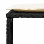 VidaXL 5-dielna záhradná sedacia súprava vankúšmi Stohovateľný čierny – Obrázok 11