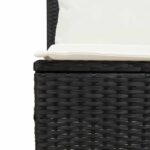 vidaXL 3-dielna záhradná jedálenská sada s vankúšmi čierna polyratan – Obrázok 12