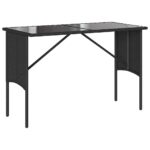 vidaXL 3-dielna záhradná jedálenská sada s vankúšmi čierna polyratan – Obrázok 6