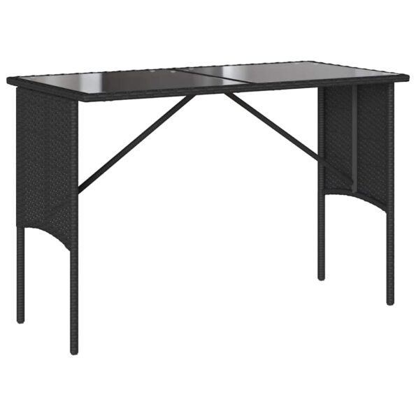 vidaXL 3-dielna záhradná jedálenská sada s vankúšmi čierna polyratan – Obrázok 6