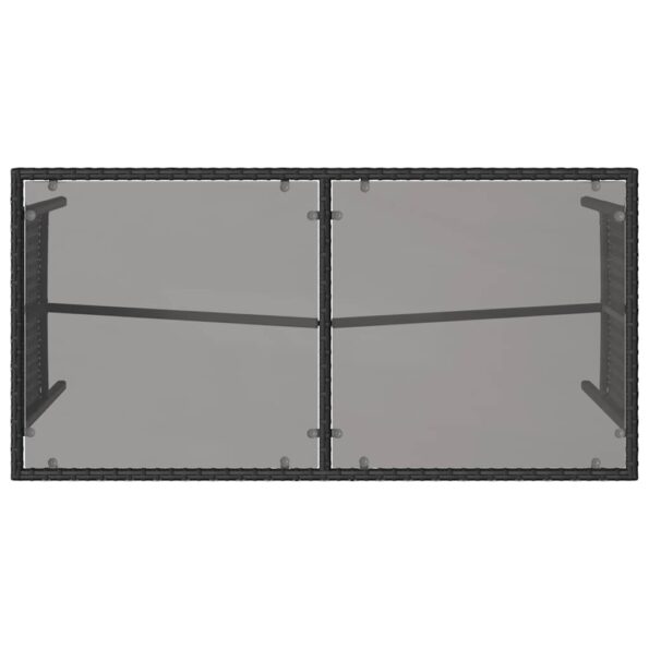 vidaXL 3-dielna záhradná jedálenská sada s vankúšmi čierna polyratan – Obrázok 10