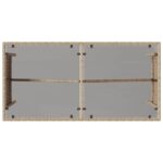 vidaXL 3-dielna záhradná jedálenská súprava a vankúše béžová polyratan – Obrázok 10