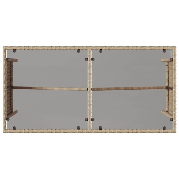 vidaXL 3-dielna záhradná jedálenská súprava a vankúše béžová polyratan – Obrázok 10