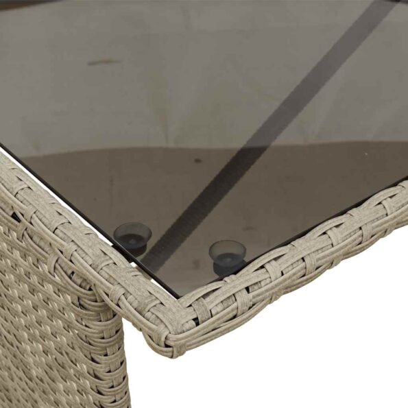 vidaXL 3-dielna záhradná jedálenská sada vankúše bledosivá polyratan – Obrázok 11