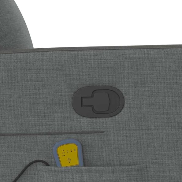 vidaXL Sklápacie masážne kancelárske kreslo tmavosivé látkové – Obrázok 10